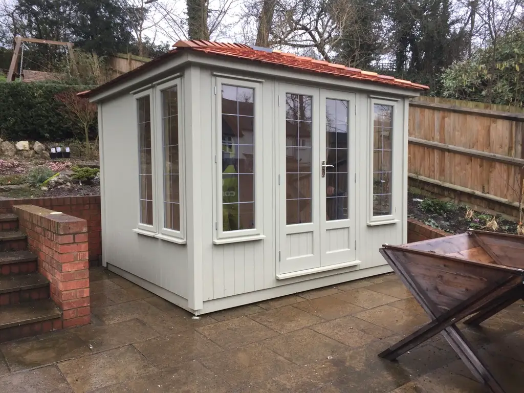 OUR ANTIGUA SUMMERHOUSE WITH LEADED WINDOWS