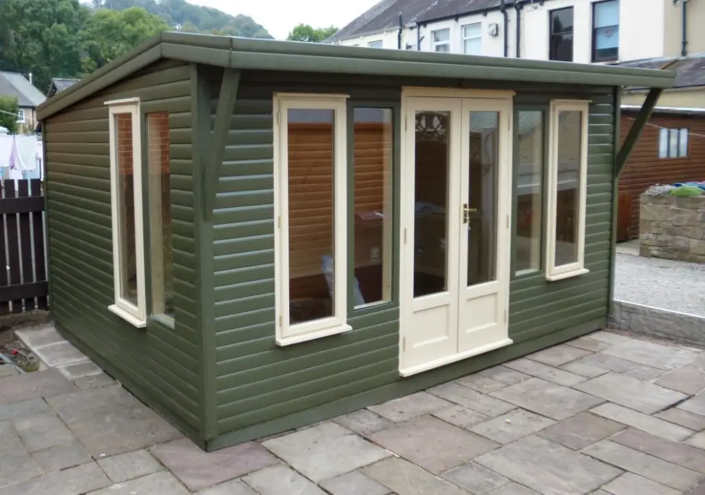 Our Contemporary summerhouses fully lined and insulated with electrics
