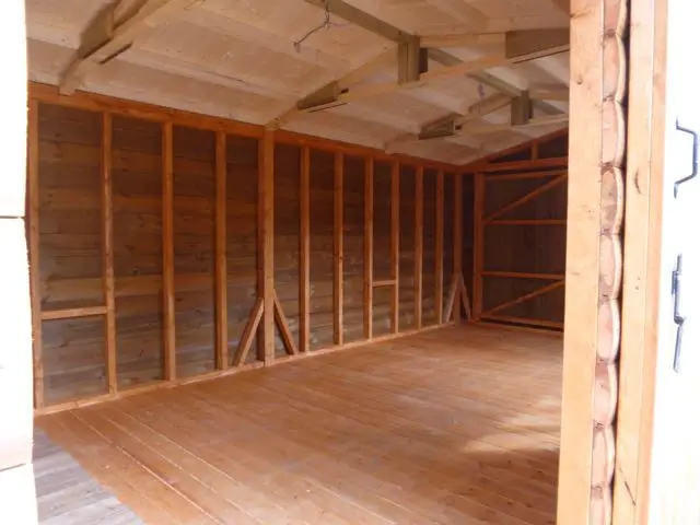 this is an internal view of a workshop to show all the framing