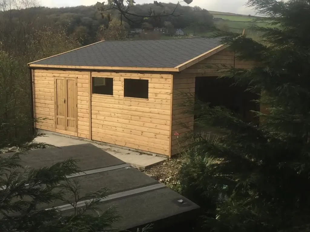 Lancashire Summerhouses- GARAGES THIS IS A PHOTO OF A WOODEN GARAGE